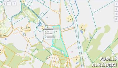 4.38 ha žemės ūkio sklypas Telšių rajone, Getautės kaime, pradinė kaina 6560 EUR