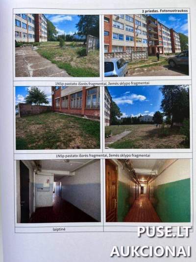 Mažas 10207 EUR butas Šiauliuose, Aerouosto g. 7, 34.45 kv.m, paskelbtas aukcionas