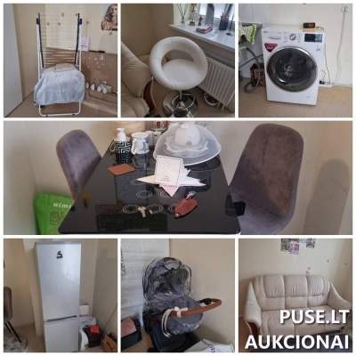 Kilnojamasis turtas 800 EUR aukcione Vilniuje - baldai ir buitinė technika