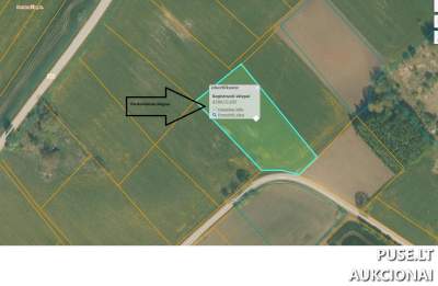 Parduodamas 0.49 ha žemės ūkio sklypas Joniškio rajone, Skaidgiryje, pradinė kaina 3528 EUR
