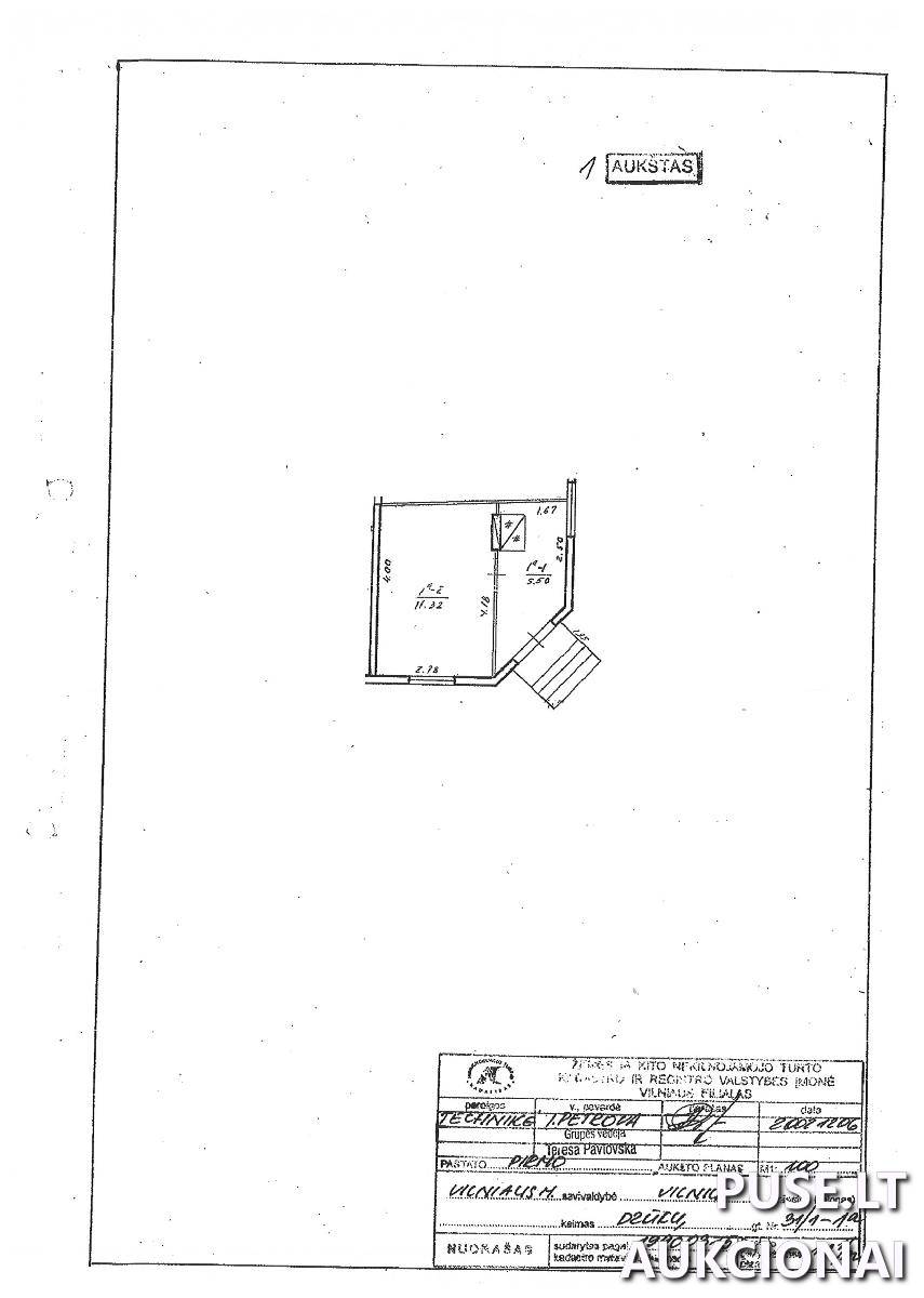 Butas Patalpos/Butai Dzūkų g. 31A, 02162 Vilnius, Vilniaus m. sav. 1