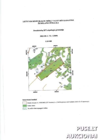 Žemės ūkio paskirties sklypas Lazdijų rajone, 12.35 ha, 44560 EUR pradinė kaina