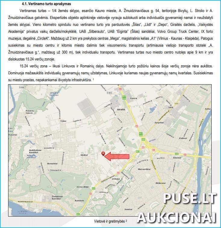 Žemės sklypas Sklypai A. Žmuidzinavičiaus g. 54, 47239 Kaunas, Kauno m. sav. 1