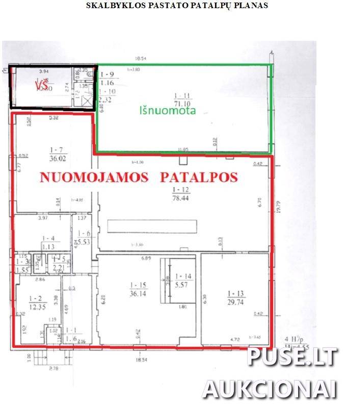 Nuomojamas turtas: Skalbykla Pastatai Vilniaus g. 54A, 65338 Merkinė, Merkinės sen., Varėnos r. sav. 2