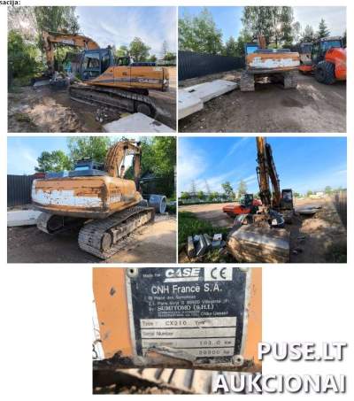 Vikšrinis Case CX210 Ekskavatorius parduodamas aukcione 16800 EUR - identifikacinis Nr. DCH21B0998