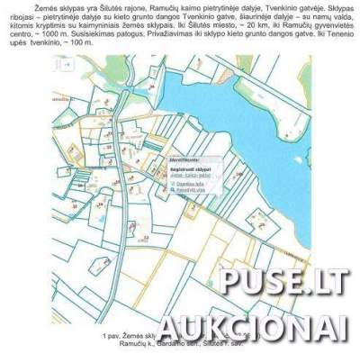 Žemės ūkio sklypas Šilutės rajone, Ramučių kaime, pradinė kaina 1600 EUR - Antstolių varžytynės