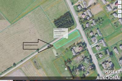 Žemės ūkio paskirties sklypas Radviliškio r. sav. Kunigiškių k., 0.15 ha, pradinė kaina 512 EUR