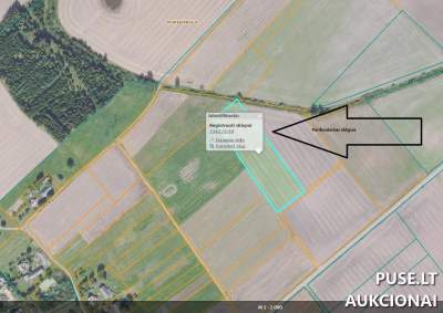 Žemės ūkio paskirties sklypas Radviliškio rajone, 0.95 ha, pradinė kaina 3200 EUR