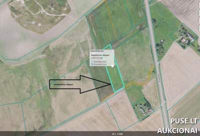 Parduodamas 0.66 ha žemės ūkio sklypas Radviliškio r. sav., Žąsaičių kaime, pradinė kaina 2240 EUR