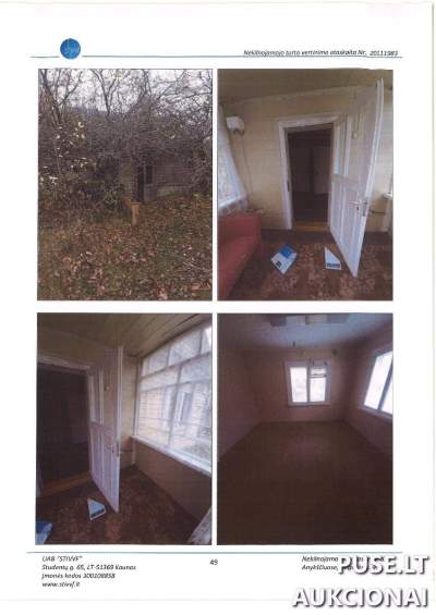 Parduodama 43/100 dalis gyvenamojo namo Anykščių mieste Gegužės g. 45, pradinė kaina 17307 EUR