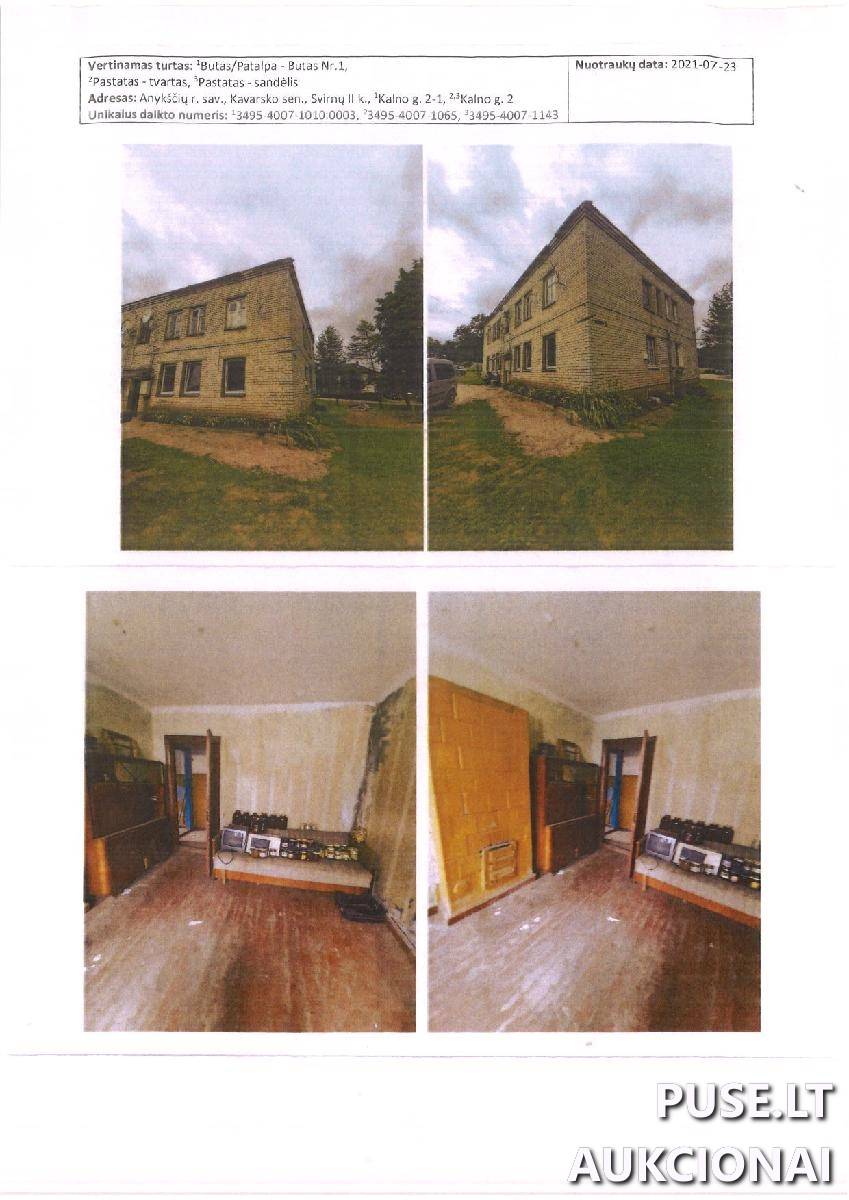 Butas Nr.1 Patalpos/Butai Kalno g. 2, 29251 Svirnai II, Kavarsko sen., Anykščių r. sav. 1