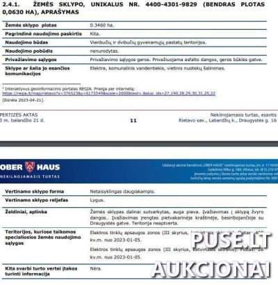 Žemės sklypo dalis su statybomis Rietavo savivaldybėje, Labardžių kaime, 15600 EUR