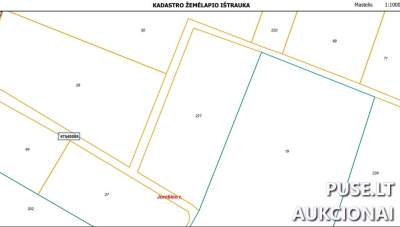 Parduodamas 0.54 ha žemės ūkio paskirties sklypas Joniškio rajone, pradinė kaina 300 EUR
