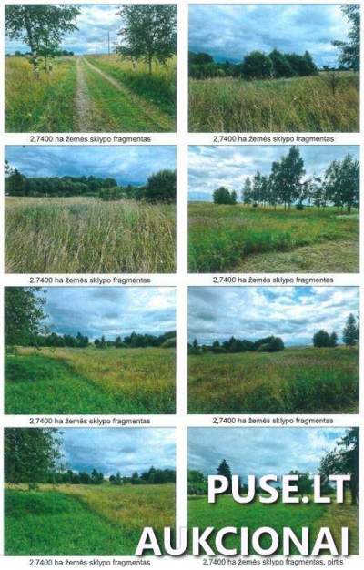 Žemės ūkio sklypo dalis Molėtų rajone, Bilšių kaime, pradinė kaina 2400 EUR