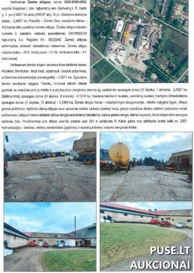 Žemės ūkio sklypas Klaipėdos rajone, Kantvainų kaime su našumo balu 25 už 179040 EUR