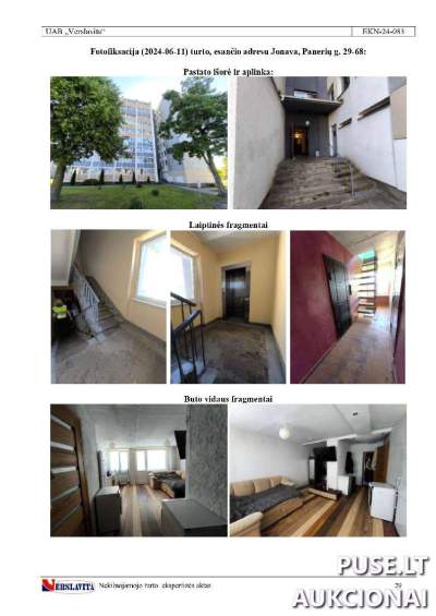 Butas Jonavoje, Panerių g. 29, pradinė kaina 19200 EUR - Antstolių varžytynės