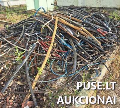 Aliuminio kabelių laužo pardavimas aukcione pradine kaina 2315 EUR, preliminarus kiekis 5 tonos