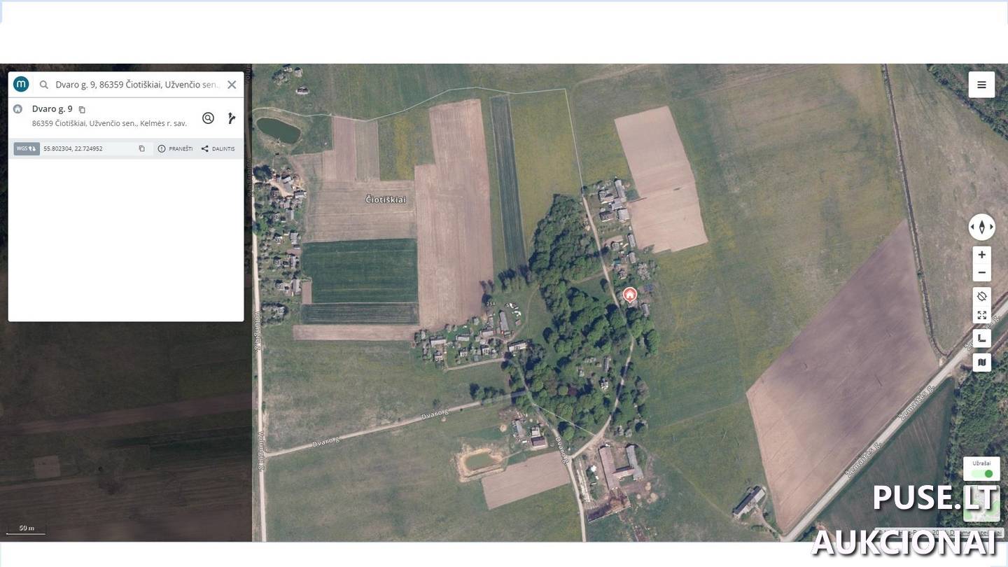 Gyvenamas namas Pastatai Dvaro g. 9, 86359 Čiotiškiai, Užvenčio sen., Kelmės r. sav. 1