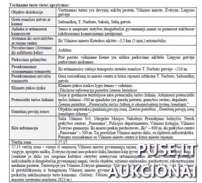 1/2 dalis buto Liepyno g. 9 Vilniuje aukcione, pradinė kaina 68800 EUR - Investavimo galimybė