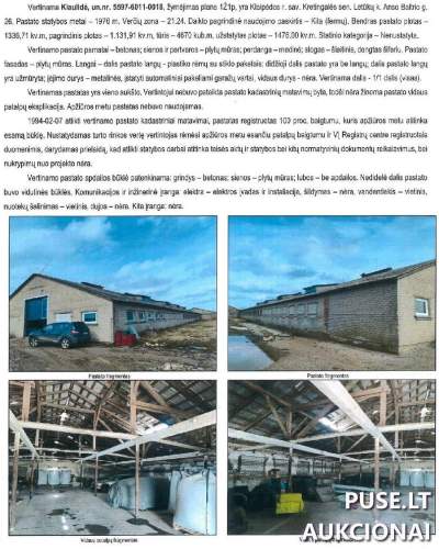 Parduodama kiaulidė Klaipėdos rajone, Letūkų k., su 0.5739 ha sklypu už 51360 EUR