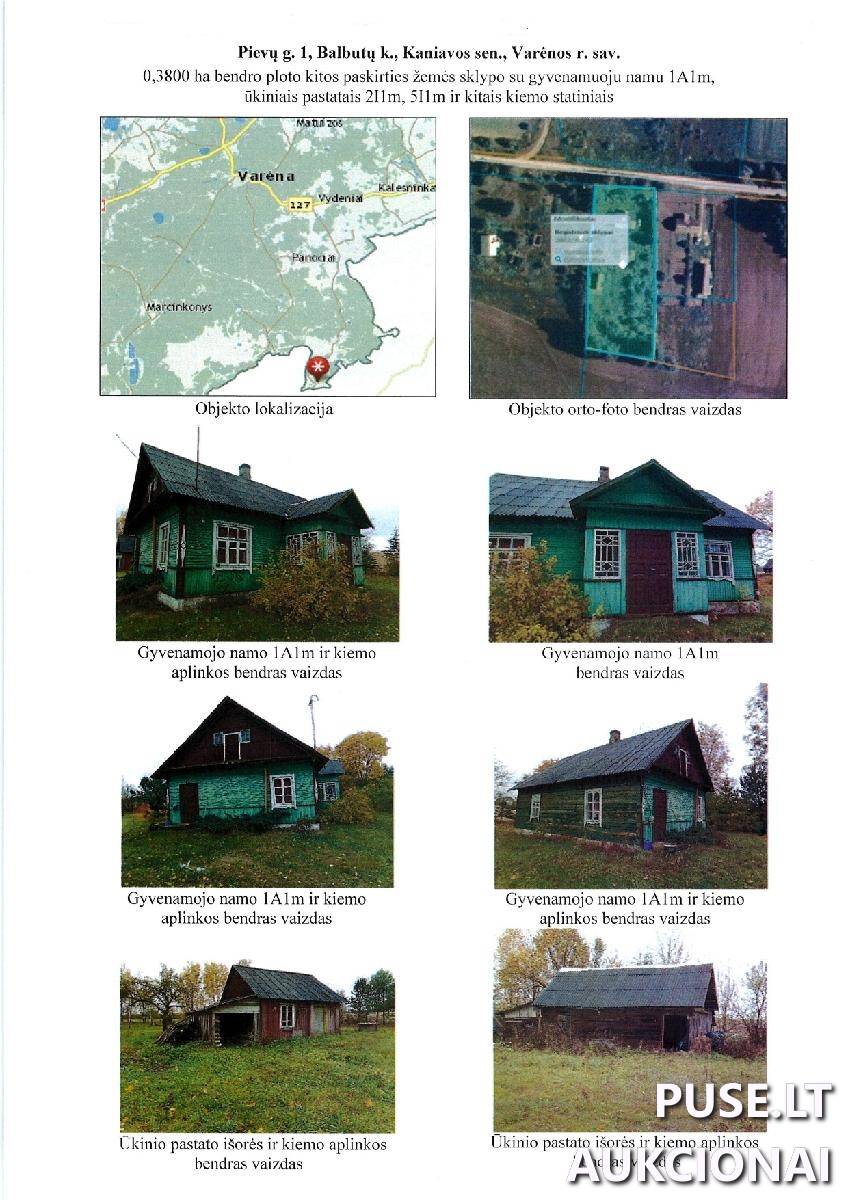 Žemės sklypas Sklypai Pievų g. 1, 65263 Balbutai, Kaniavos sen., Varėnos r. sav. 2