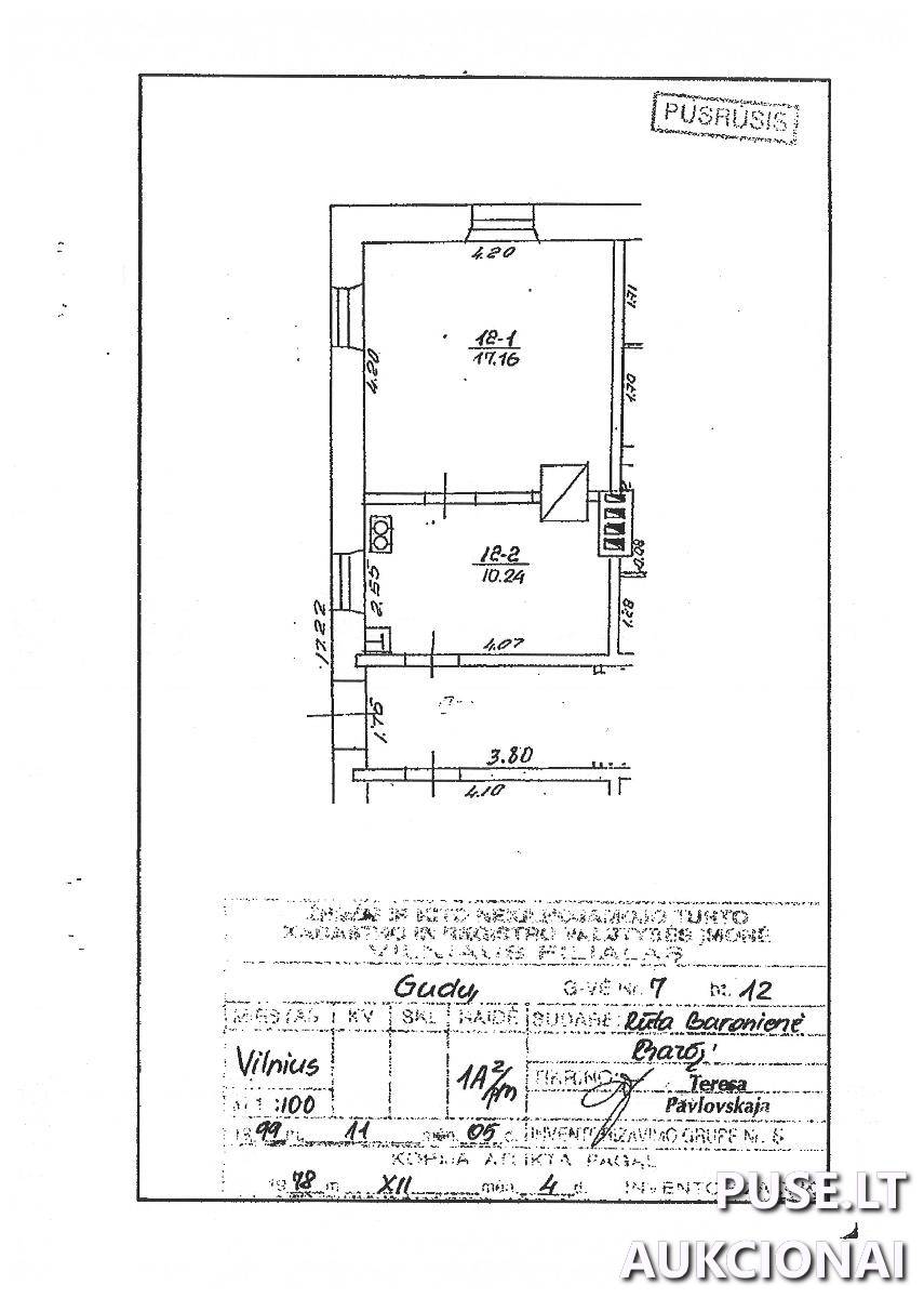Butas Patalpos/Butai Gudų g. 7, 02110 Vilnius, Vilniaus m. sav. 1