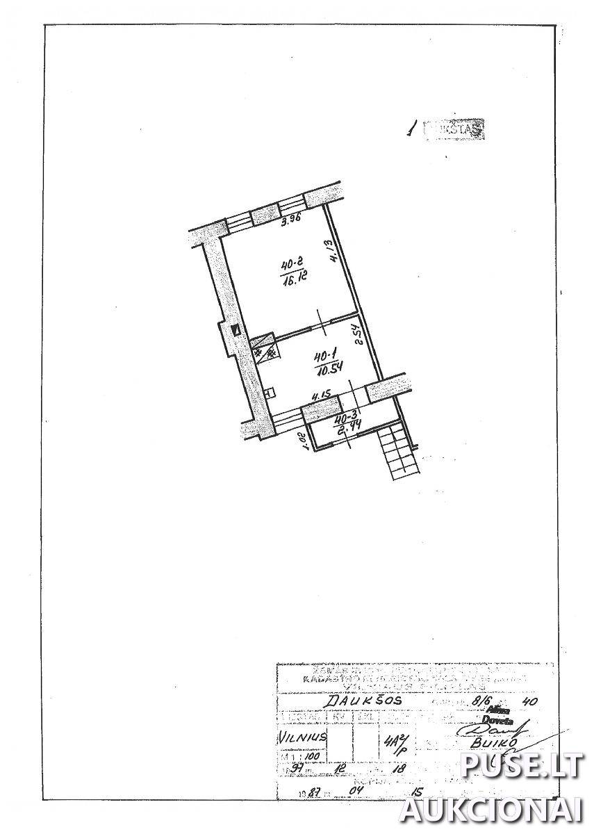 Butas Patalpos/Butai M. Daukšos g. 8A, 02102 Vilnius, Vilniaus m. sav. 1
