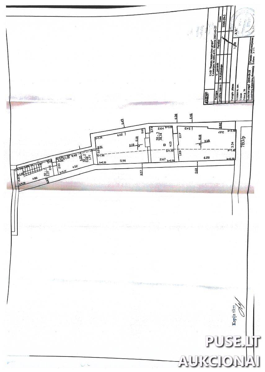 Neįrengta pastogė Patalpos/Butai Pilies g. 36, 01123 Vilnius, Vilniaus m. sav. 7