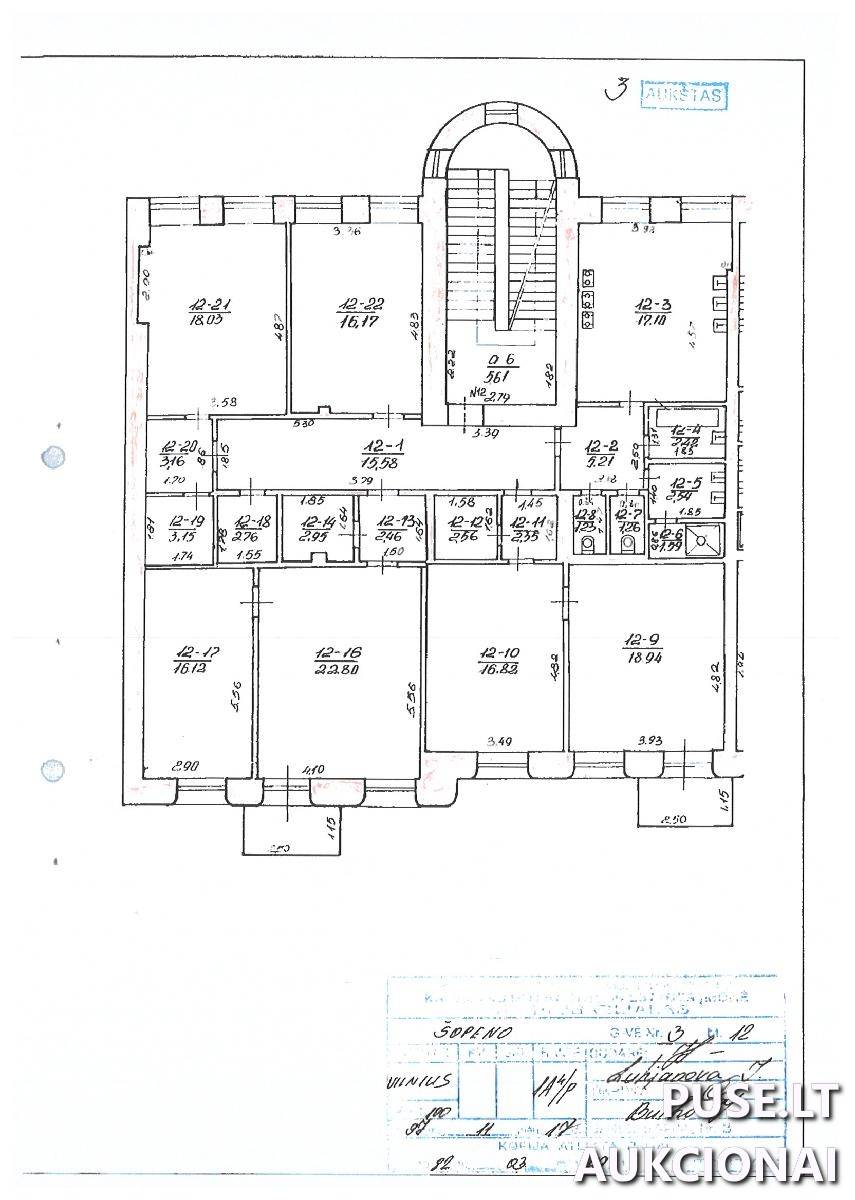 Butas Patalpos/Butai V. Šopeno g. 3, 01314 Vilnius, Vilniaus m. sav. 1