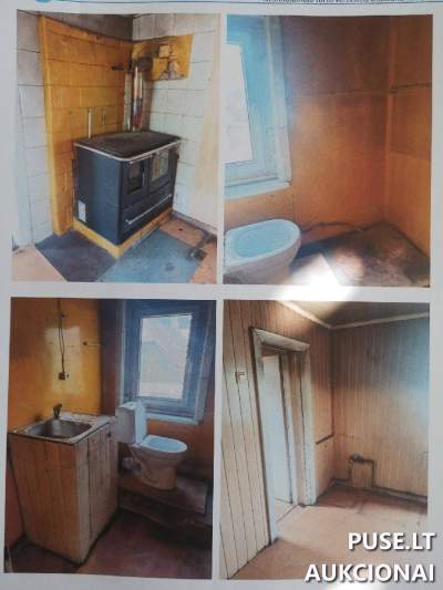 Mažas maisto butas Kauno r. Vilkijos mieste, Vydūno al. 4, pradinė kaina 1700 EUR