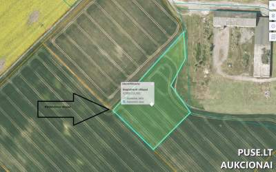 Parduodamas 0.72 ha žemės ūkio sklypas Joniškio r. Reibinių k. su 3888 EUR pradine kaina