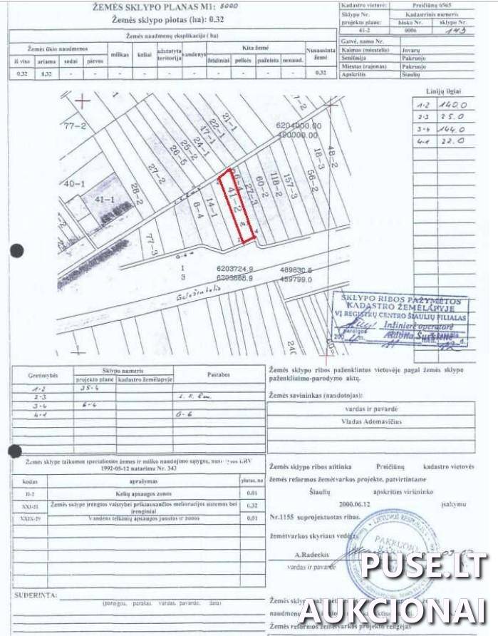 Žemės sklypas Sklypai Geležinkelio g. 8C, 83148 Jovarai, Pakruojo sen., Pakruojo r. sav. 1