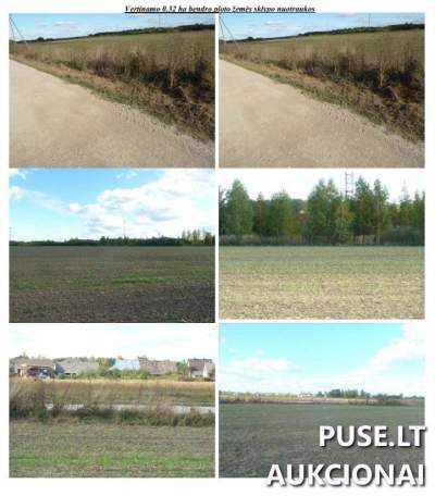 Žemės sklypas Pakruojo rajone, Jovarų kaime, 0.32 ha pramoninei veiklai, pradinė kaina 1346 EUR