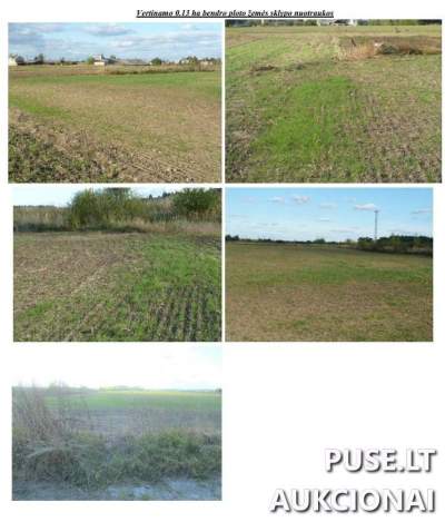 Žemės sklypas Pramoninei veiklai Pakruojo rajone, Jovarų k., 0.13 ha, pradinė kaina 547 EUR