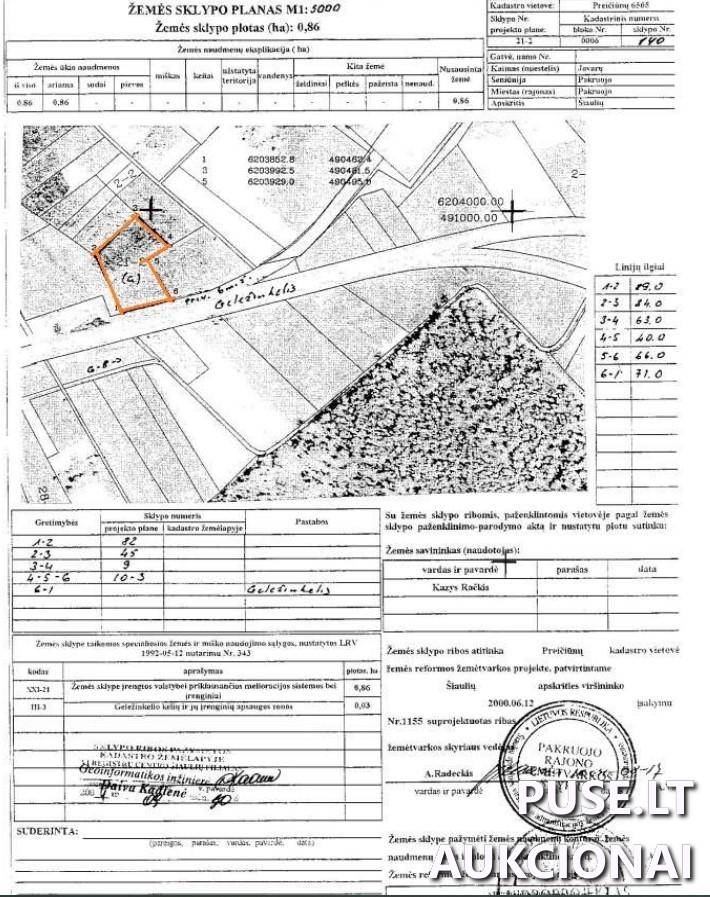 Žemės sklypas Sklypai Geležinkelio g. 4, 83148 Jovarai, Pakruojo sen., Pakruojo r. sav. 1