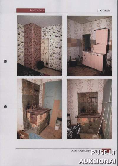 1 kambario butas Kaišiadorių rajone, Pravieniškių k., 5100 EUR pradinė kaina, 28.40 kv.m