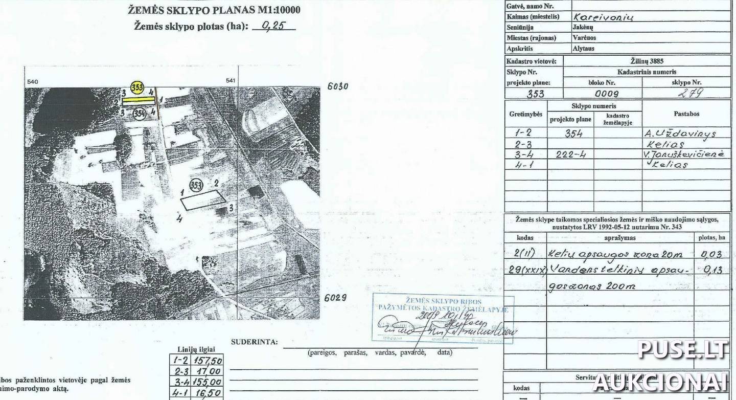 Žemės sklypas Sklypai Kareivonys, Jakėnų sen., Varėnos r. sav. 1
