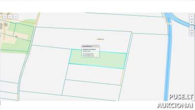 Žemės ūkio paskirties sklypo 1/4 dalis Pasvalio r. Ličiūnų k. su 0.5608 ha plotu pradine kaina 746 EUR