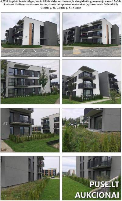 Žemės sklypo dalis Vilniuje, Gilužio g., pradinė kaina 142240 EUR - Antstolio aukcionas