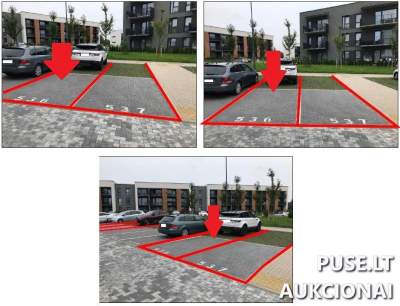 1/10 Automobilių stovėjimo aikštelės dalies pardavimas aukcione Vilniuje, Gilužio g., pradinė kaina 7360 EUR