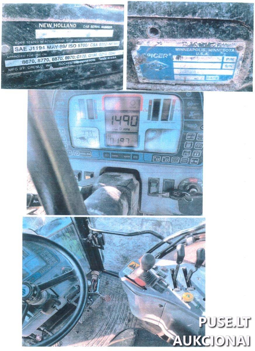 Ratinis traktorius New Holland, 8670 A Traktoriai, savaeigės mašinos, priekabos, puspriekabės 1