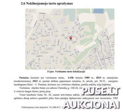 Butas Jonavoje, Chemikų g. 104, parduodamas aukcione nuo 26080 EUR