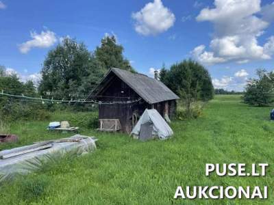 Nekilnojamasis turtas Ignalinos rajone: 1/2 dalis namo, ūkinių pastatų ir 0.37 ha žemės sklypo Raščiūnuose, pradinė kaina 2100 EUR