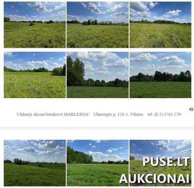 Parduodamas 5.6750 ha žemės ūkio paskirties sklypas Ukmergės r., Krikštėnų k., pradinė kaina 17280 EUR