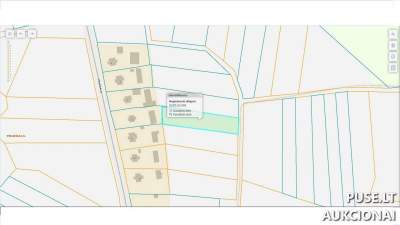 Parduodama 1/2 dalis žemės ūkio paskirties sklypo Šiaulių rajone, Pikeliškėse, 424 EUR pradinė kaina