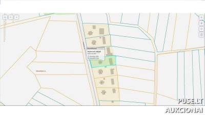 1/2 dalis žemės sklypo Šiaulių rajone, Pikeliškių g. 11, pradinė kaina 3577 EUR – gyvenamosios teritorijos paskirtis