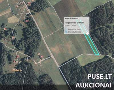 Žemės ūkio paskirties 3/8 dalis sklypo Šalčininkų rajone, Stakų kaime, pradinė kaina 432 EUR