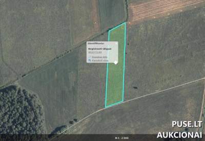 Parduodama 3/8 dalis 1.05 ha žemės ūkio sklypo Šalčininkų rajone, Stakų kaime, pradinė kaina 390 EUR