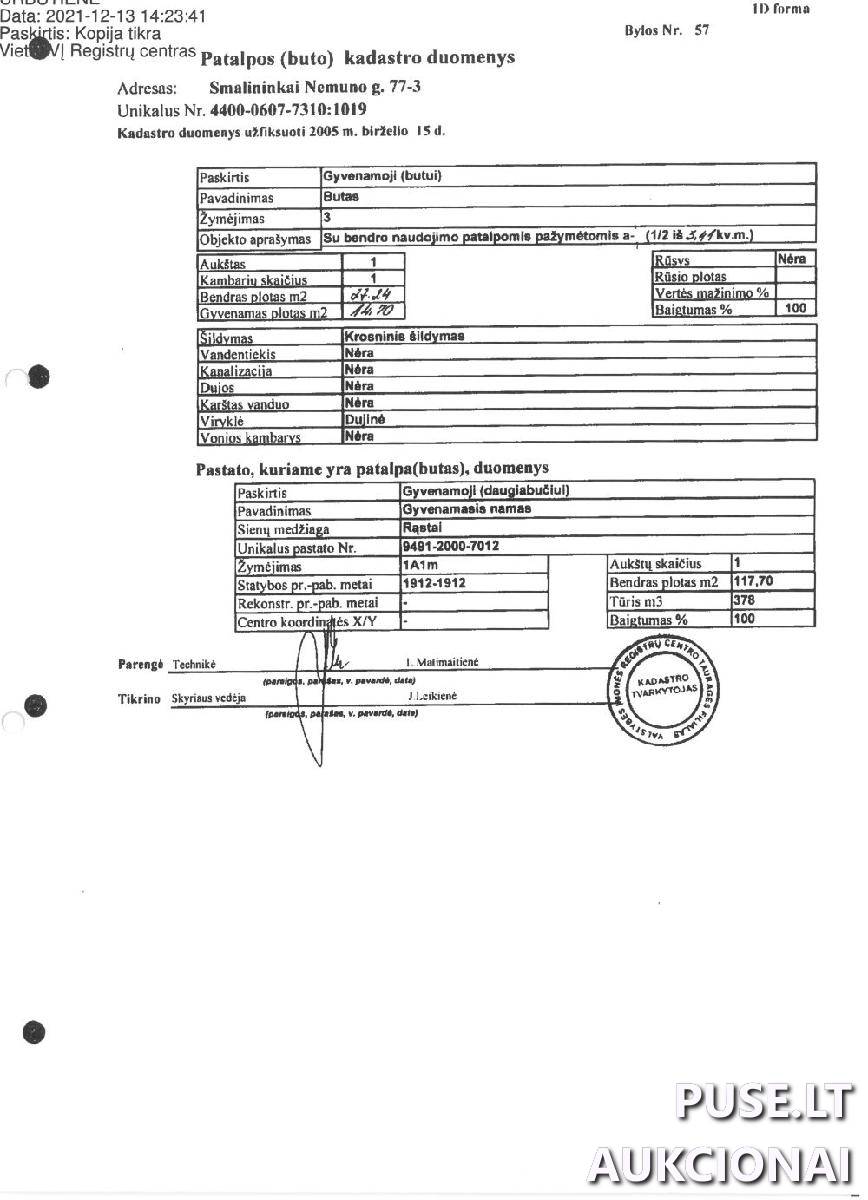 Butas Patalpos/Butai Nemuno g. 77, 74223 Smalininkai, Smalininkų sen., Jurbarko r. sav. 7