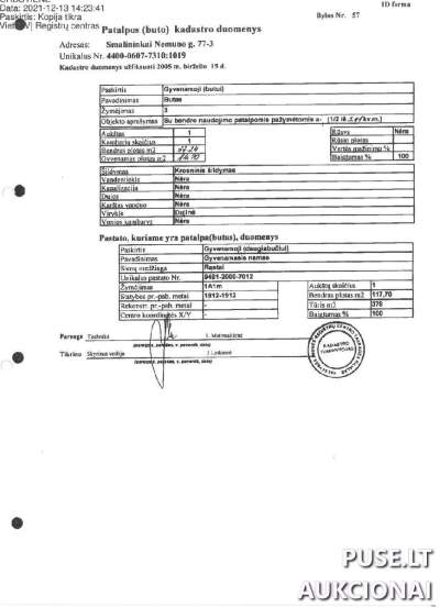 Mažas 27 kv.m butas Smalininkų miestelyje, Jurbarko rajone, pradinė kaina 1000 EUR